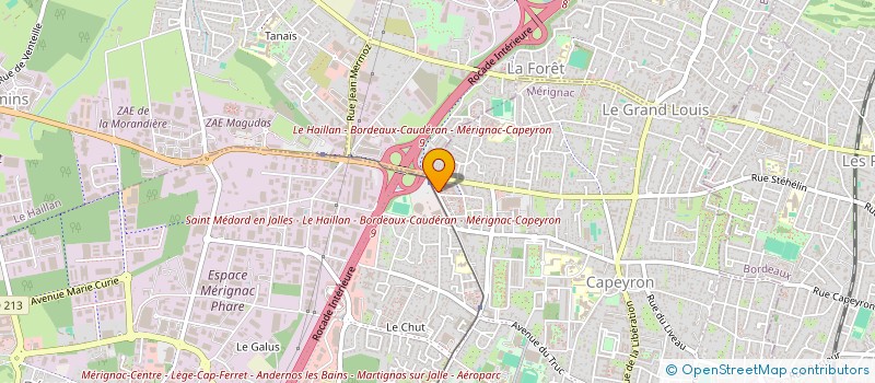 localisation de l'entreprise GRB MULTI  MERIGNAC