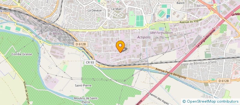 localisation de l'entreprise GRC à BEZIERS