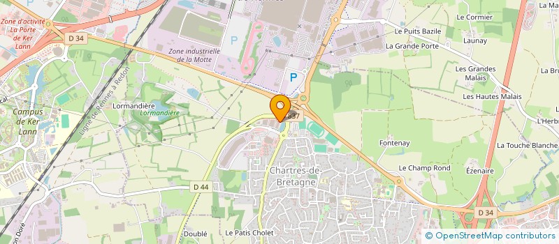 localisation de l'entreprise GRD&D à CHARTRES-DE-BRETAGNE