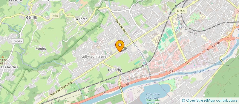 localisation de l'entreprise GREC  GILLY-SUR-ISERE