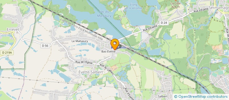 localisation de l'entreprise GREC'IMMO à EVETTE-SALBERT