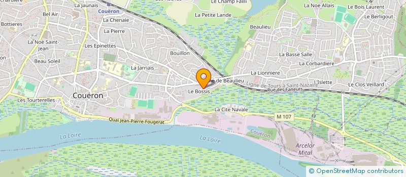 localisation de l'entreprise GREEN BE DRIVE à COUERON
