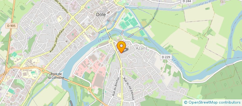 localisation de l'entreprise GREEN BOX à DOLE