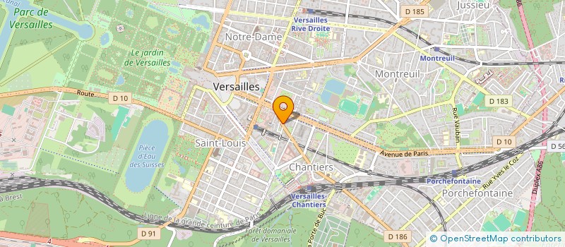 localisation de l'entreprise GREEN CAMPUS à VERSAILLES