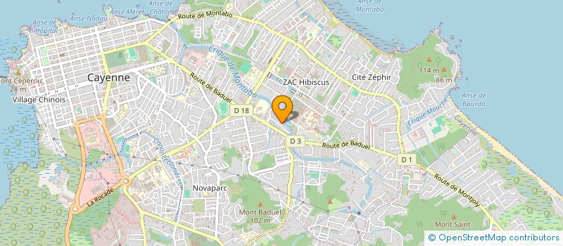 localisation de l'entreprise GREEN CAR GUYANE  CAYENNE