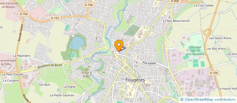 localisation de l'entreprise GREEN CARE  FOUGERES