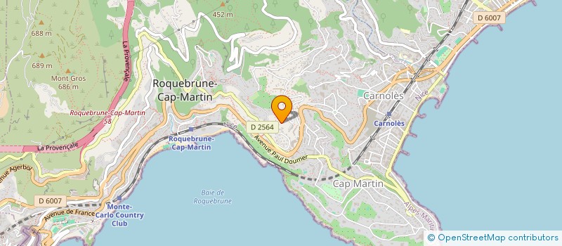 localisation de l'entreprise GREEN CORPORATE à ROQUEBRUNE-CAP-MARTIN