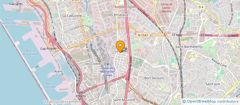localisation de l'entreprise GREEN DIFFUSION INTERNATIONAL à MARSEILLE