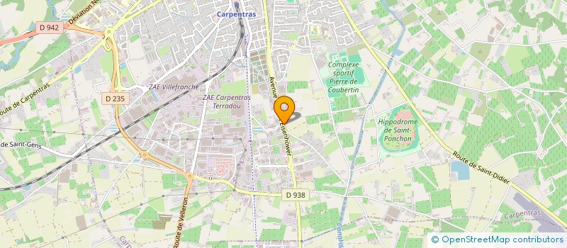 localisation de l'entreprise GREEN DISTRIBUTION à CARPENTRAS