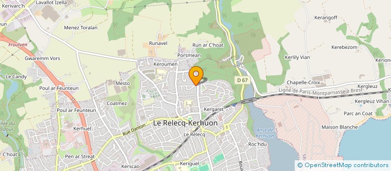 localisation de l'entreprise GREEN ENERGIE SERVICE à LE RELECQ-KERHUON