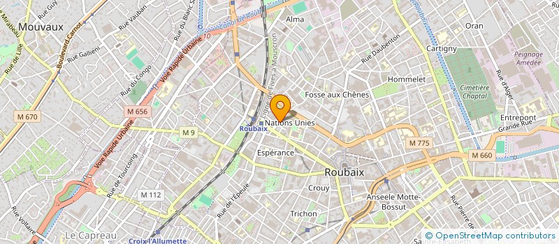 localisation de l'entreprise GREEN ENERGY à ROUBAIX