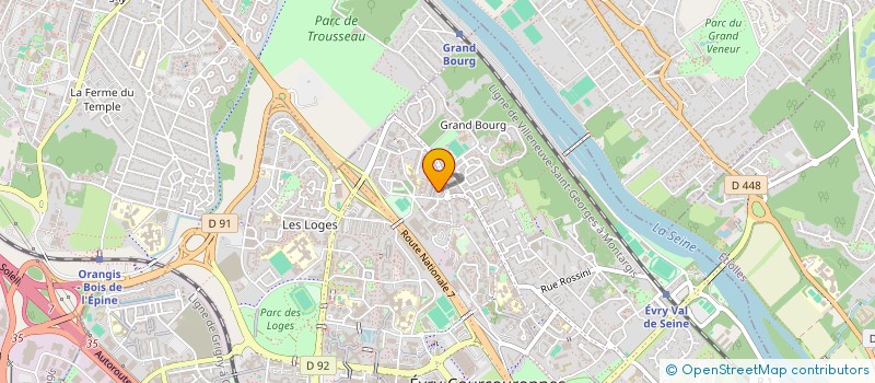 localisation de l'entreprise GREEN FIBRES à EVRY-COURCOURONNES