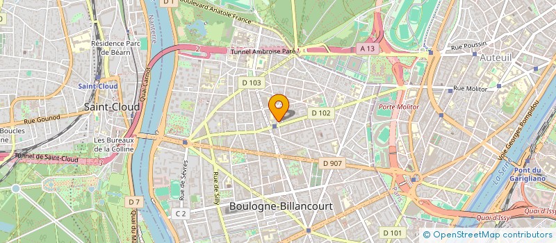 localisation de l'entreprise GREEN FIT RECOVERY à BOULOGNE-BILLANCOURT