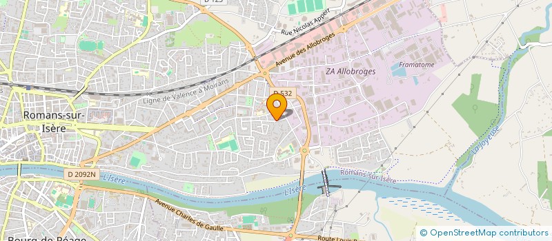 localisation de l'entreprise GREEN GARDEN  ROMANS-SUR-ISERE