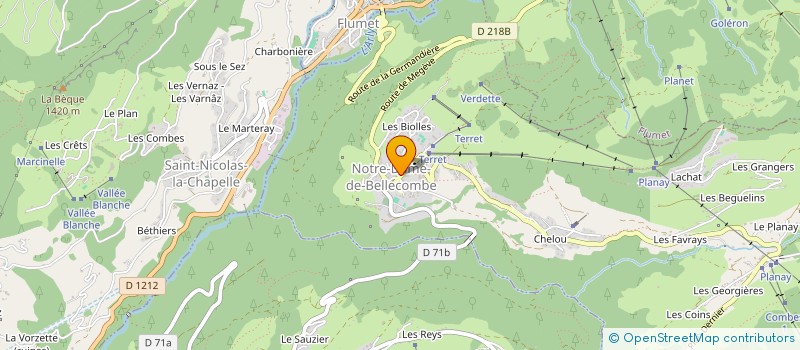 localisation de l'entreprise GREEN GLISS à NOTRE-DAME-DE-BELLECOMBE