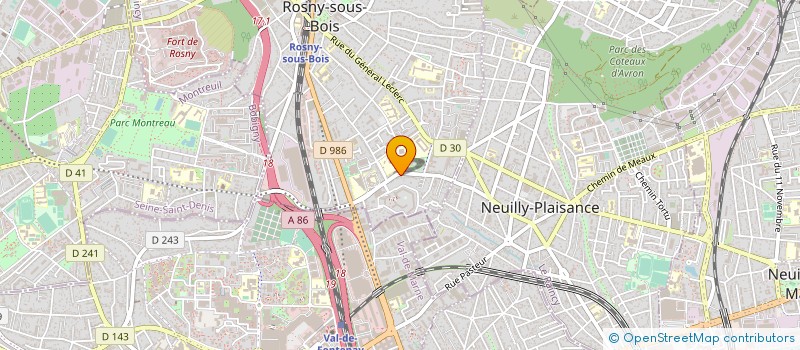 localisation de l'entreprise GREEN HEATING à ROSNY-SOUS-BOIS
