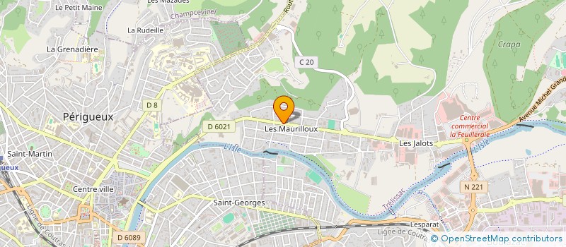 localisation de l'entreprise GREEN HOUSE  TRELISSAC