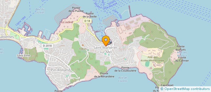 localisation de l'entreprise GREEN LABEL  SAINT-MANDRIER-SUR-MER