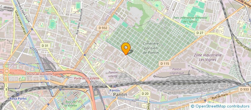 localisation de l'entreprise GREEN LIFE V  PANTIN