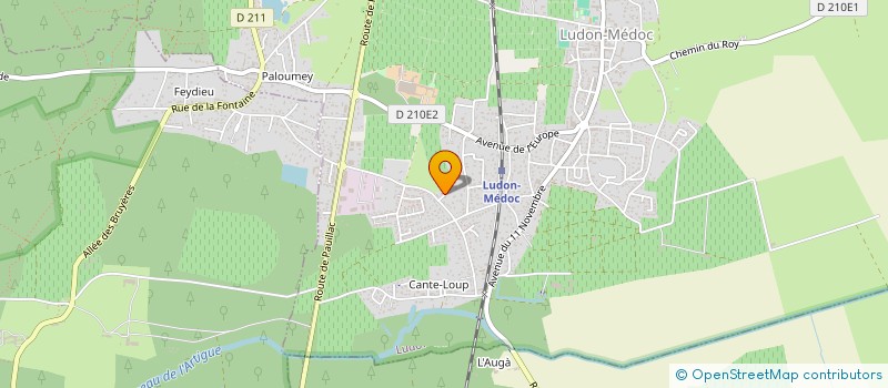 localisation de l'entreprise GREEN LIGHT XXI - POUR UNE TRANSITION ECOLOGIQUE, SOLIDAIRE ET NUMERIQUE  LUDON-MEDOC