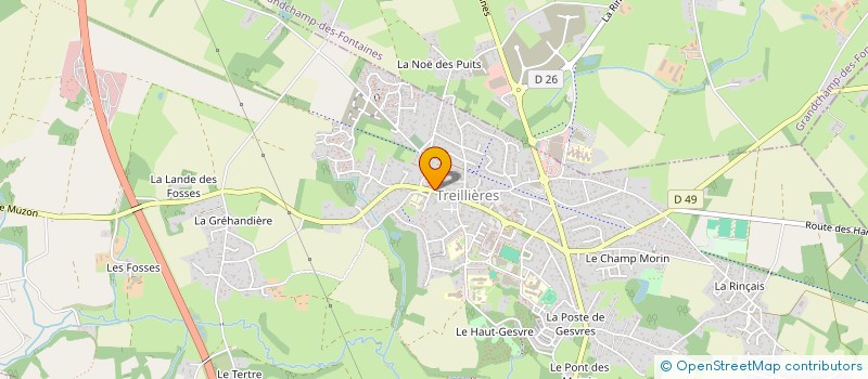 localisation de l'entreprise GREEN LIVING à TREILLIERES