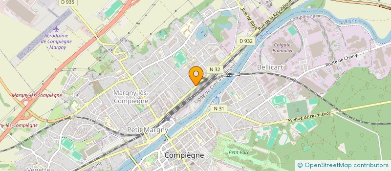 localisation de l'entreprise GREEN PERMIS  MARGNY-LES-COMPIEGNE