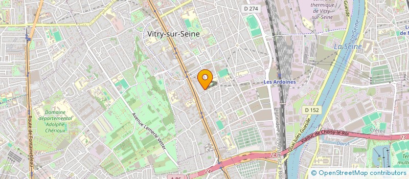 localisation de l'entreprise GREEN-REAC  VITRY-SUR-SEINE
