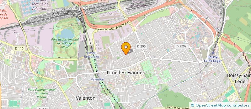 localisation de l'entreprise GREEN TEVA  LIMEIL-BREVANNES