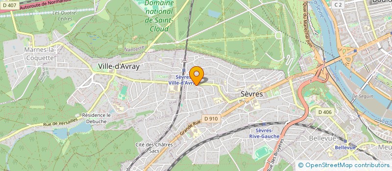 localisation de l'entreprise GREEN TOGETHER à SEVRES