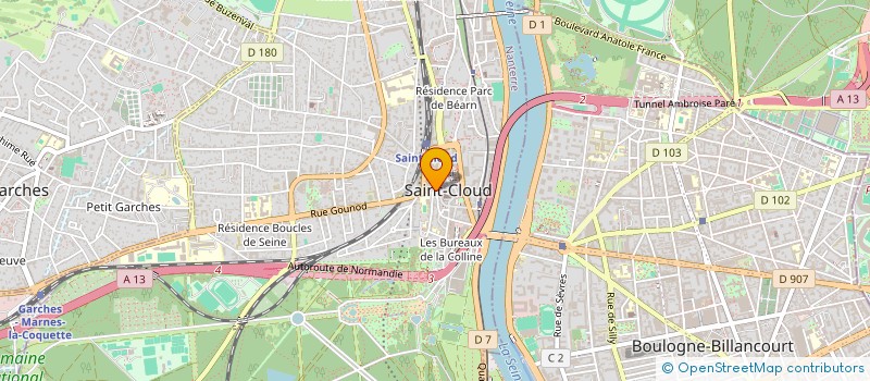 localisation de l'entreprise GREEN VALOR à SAINT-CLOUD