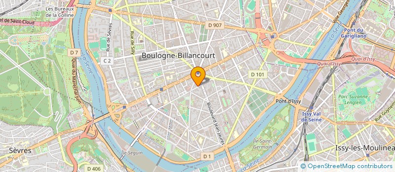 localisation de l'entreprise GREEN & VITAMINES à BOULOGNE-BILLANCOURT