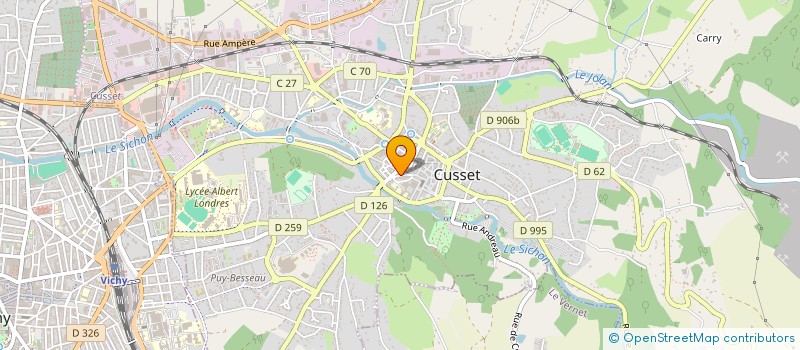 localisation de l'entreprise GREENBATI à CUSSET