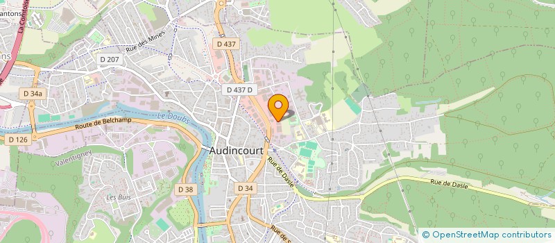 localisation de l'entreprise GREENCARO à AUDINCOURT