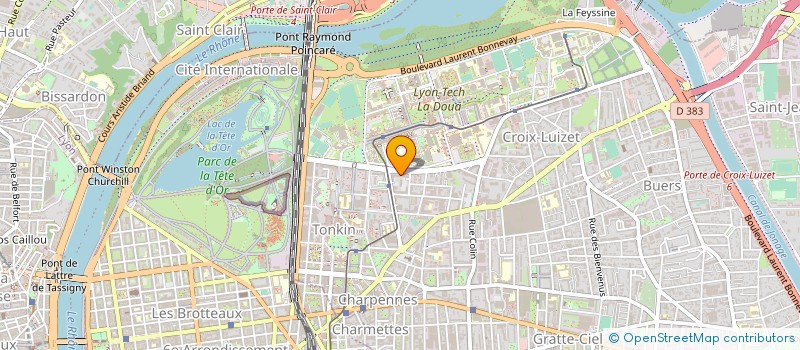 localisation de l'entreprise GREENCOTTAGES  VILLEURBANNE