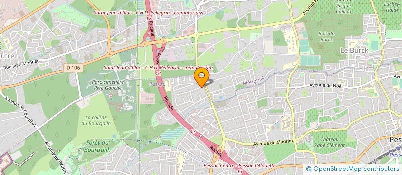 localisation de l'entreprise GREENCOVER  PESSAC