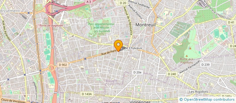 localisation de l'entreprise GREENFIELD à MONTREUIL