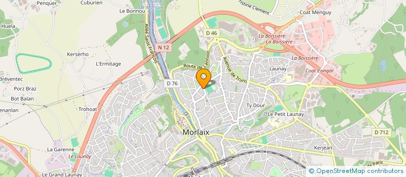 localisation de l'entreprise GREENFIELD AVIATION SERVICES à MORLAIX