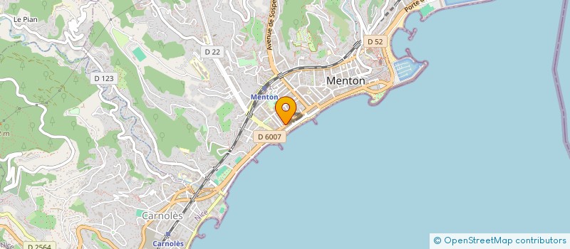 localisation de l'entreprise GREENLINES à MENTON