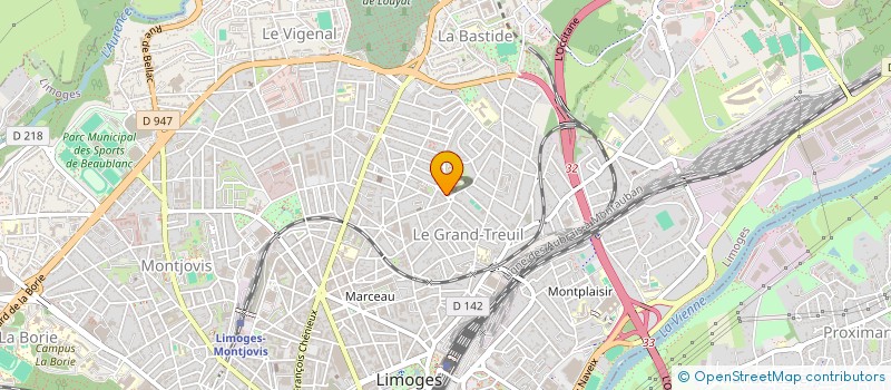 localisation de l'entreprise GREENPAC à LIMOGES