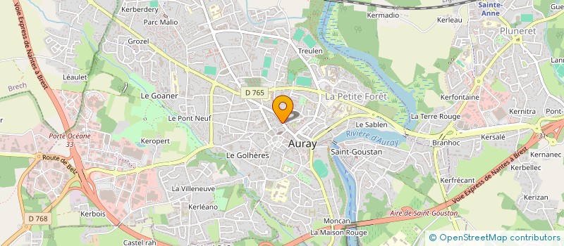 localisation de l'entreprise GREENPIG SURF CLUB à AURAY