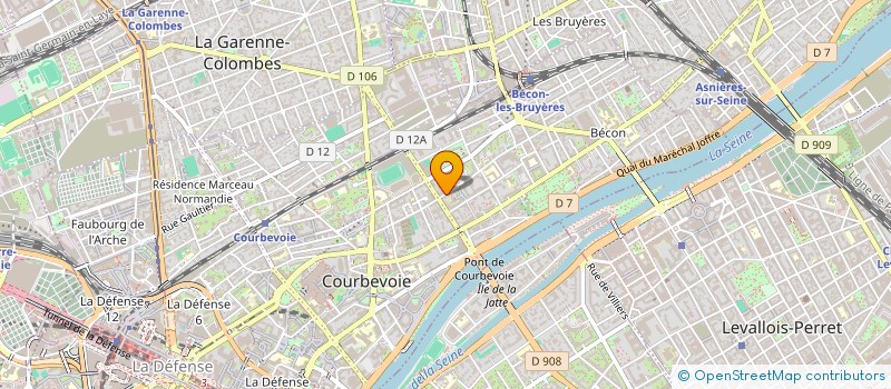 localisation de l'entreprise GREENS à COURBEVOIE