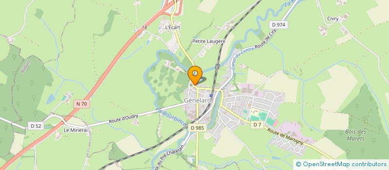 localisation de l'entreprise GREENSPARK à GENELARD