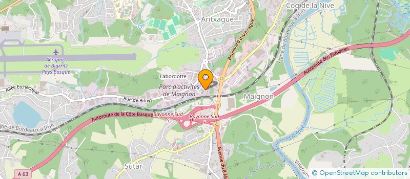 localisation de l'entreprise GREENSPEND à ANGLET
