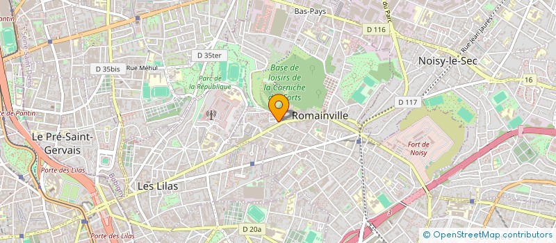 localisation de l'entreprise GREENSTONE à ROMAINVILLE