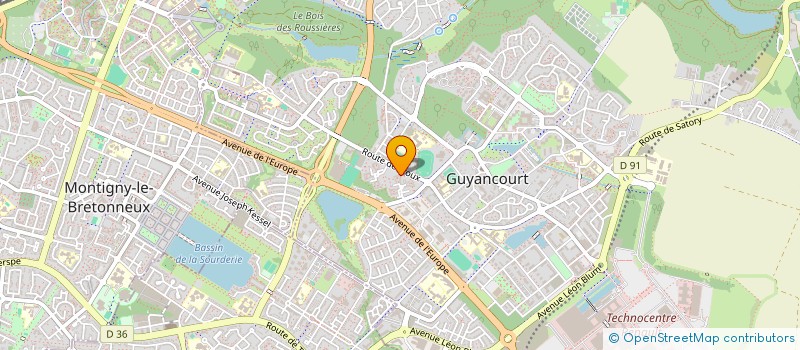 localisation de l'entreprise GREENTECH CONSULTING  GUYANCOURT