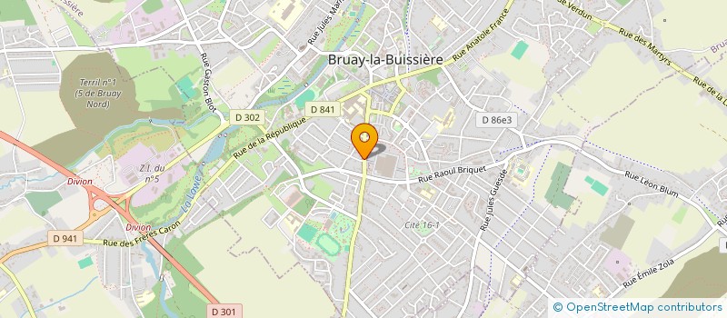 localisation de l'entreprise GREENTIME à BRUAY-LA-BUISSIERE