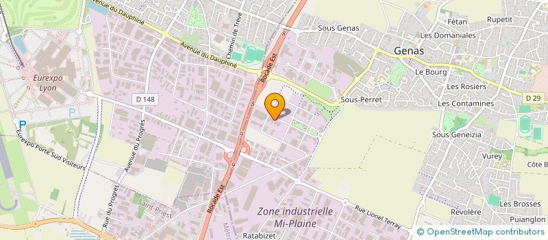 localisation de l'entreprise GREENVOLT ZENITH  GENAS