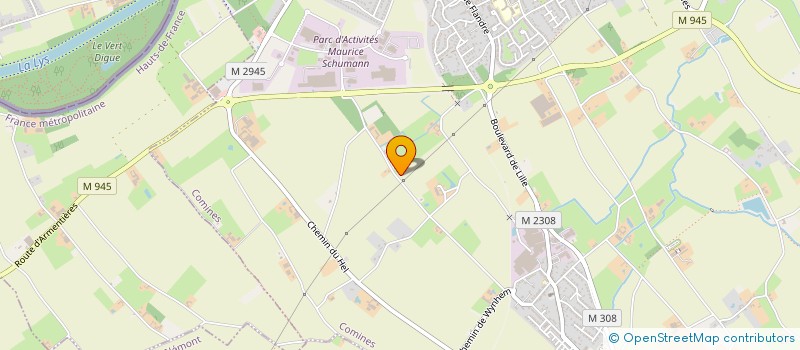 localisation de l'entreprise GREENYARD FROZEN COMINES SAS à COMINES