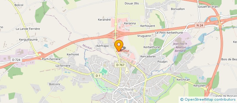 localisation de l'entreprise GREENYARD FROZEN INVESTMENTS FR (MOREAC) SAS  MOREAC