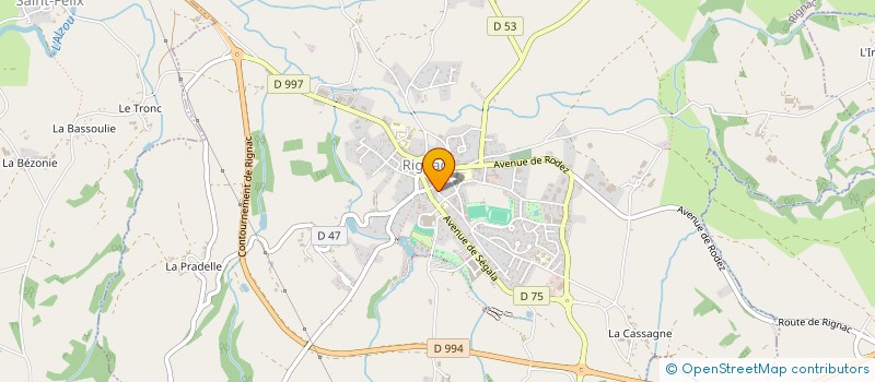 localisation de l'entreprise GREFFEUILLE  RIGNAC